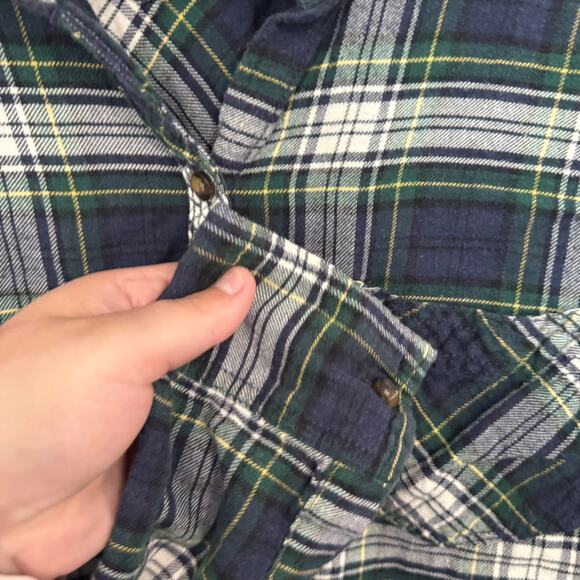 Abercrombie & Fitch Traditional Blue Plaid Button Down Shirt Women's Size Small - Picture 4 of 7